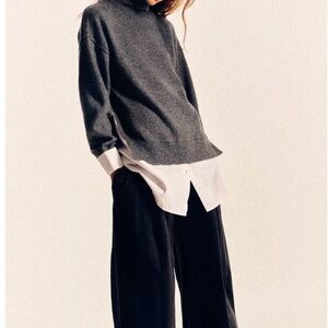 Zara Charcoal Turtleneck Sweater